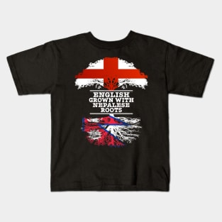 English Grown With Nepalese Roots - Gift for Nepalese With Roots From Nepal Kids T-Shirt